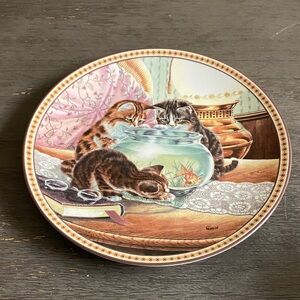 Vintage Fish Tales Decorative Plate by Edwin M Knoles